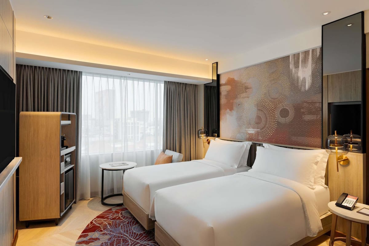 Classic-rum - 2 enkelsängar | Minibar, värdeförvaringsskåp på rummet, skrivbord och ljudisolering