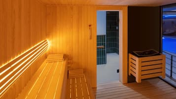 Indoor pool, open 9:00 AM to 6:00 PM, sun loungers