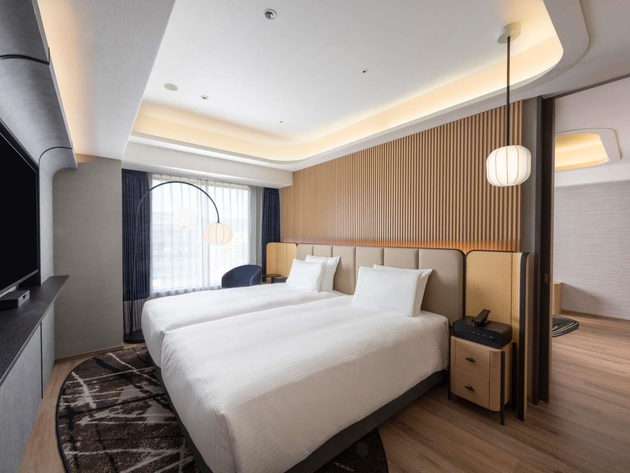 小型套房, 2 张单人床, 无烟房, 可进入俱乐部酒廊 (Executive) | 防过敏的被褥、客房内保险箱、遮光窗帘、隔音