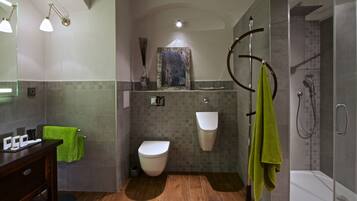 Grand Apartment, 2 Bedrooms | Bathroom | Designer toiletries, slippers, soap, shampoo