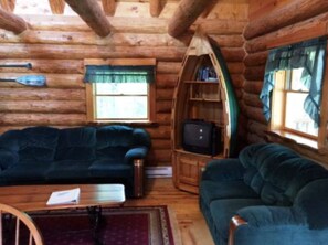 Living area - Papins Resort Cabin #7 (Drummond)
