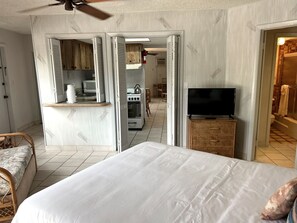 Enhanced One Bedroom Suite | Laptop workspace, iron/ironing board, free WiFi
