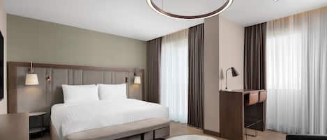 Ropa de cama de alta calidad, edredón y minibar