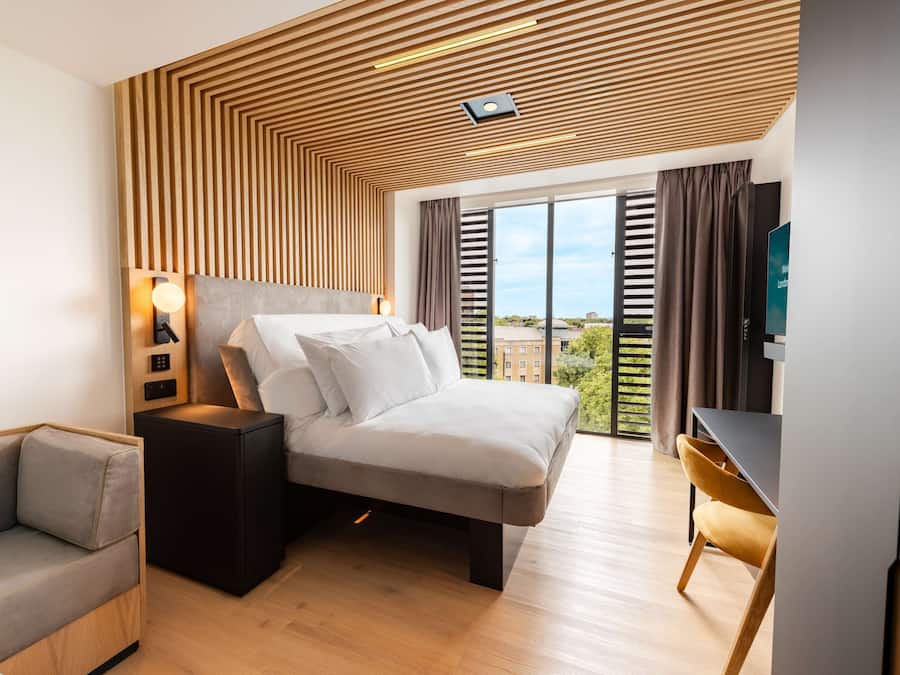 Studio PAD Plus | Hypo-allergenic bedding, desk, laptop workspace, iron/ironing board