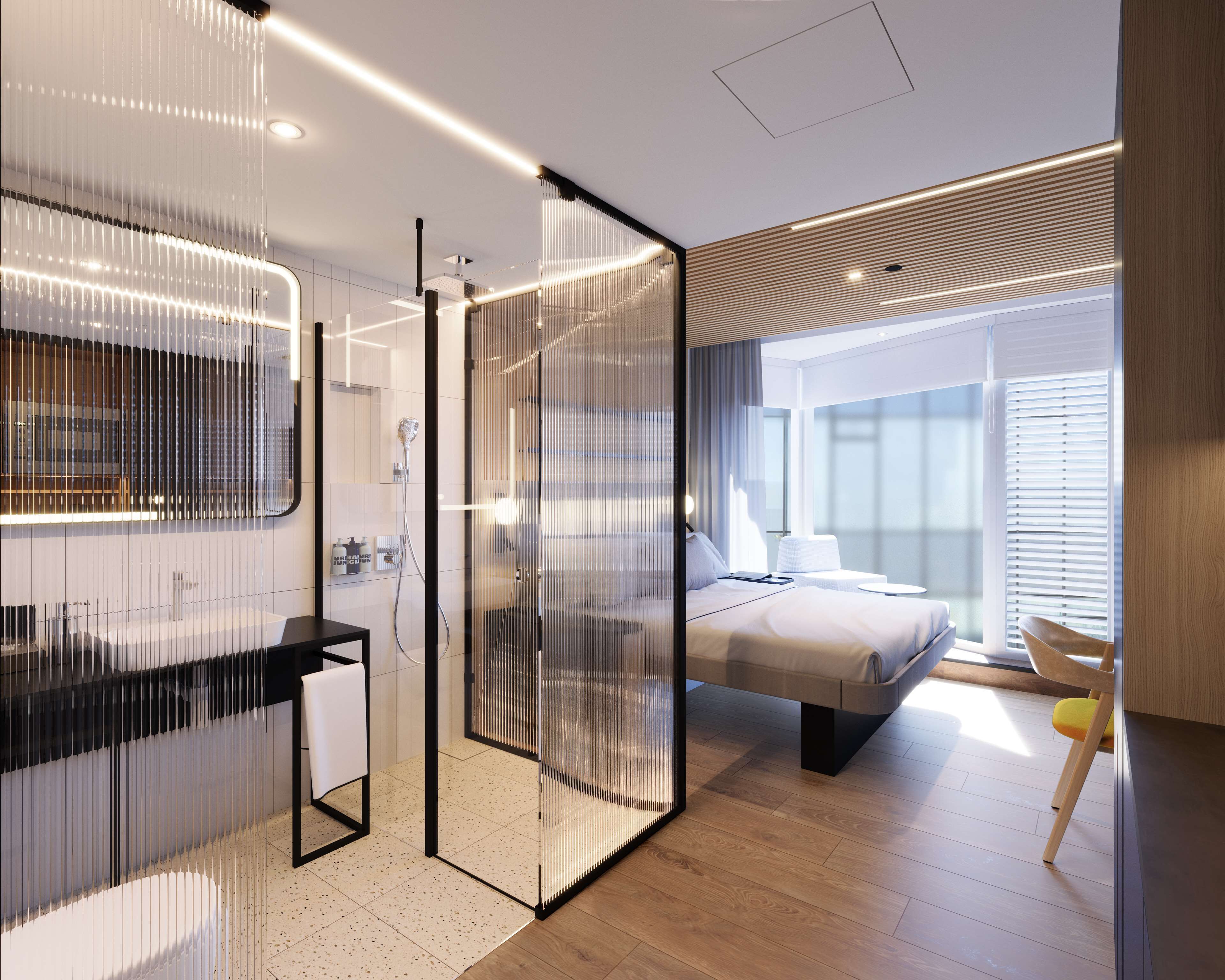 開放式客房 | 低過敏寢具、書桌、筆電工作空間、熨斗/熨衣板