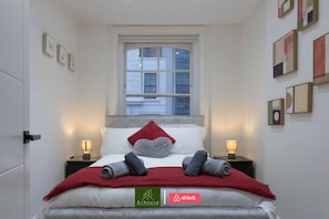 2 bedrooms, iron/ironing board, travel crib, WiFi
