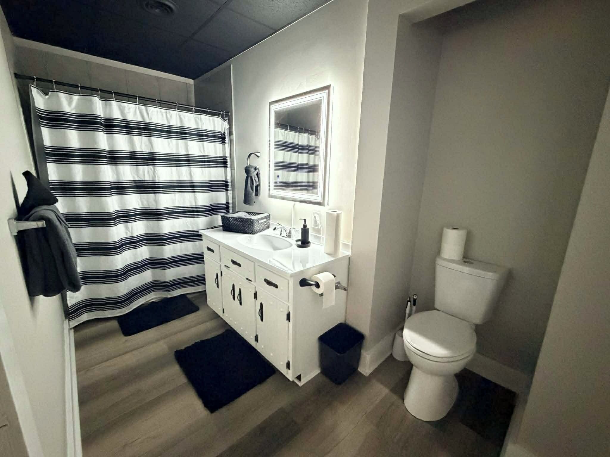 Towels, soap, toilet paper