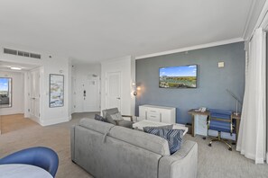 Luxury Apartment | Living area | 50-inch Smart TV with cable channels - Luxury apt with Bay View at Miami Beach (Miami Beach)