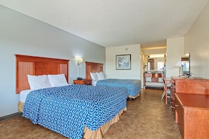 Standard Double Room, 2 Queen Beds, Non Smoking | Desk, laptop workspace, iron/ironing board, free WiFi