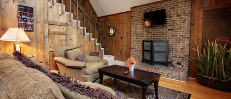 Smart TV y chimenea