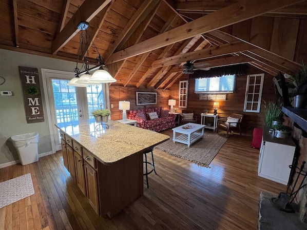 Smart TV, fireplace