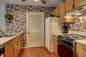 Fridge, microwave, oven, stovetop - Rivers Edge 504 (Helen)