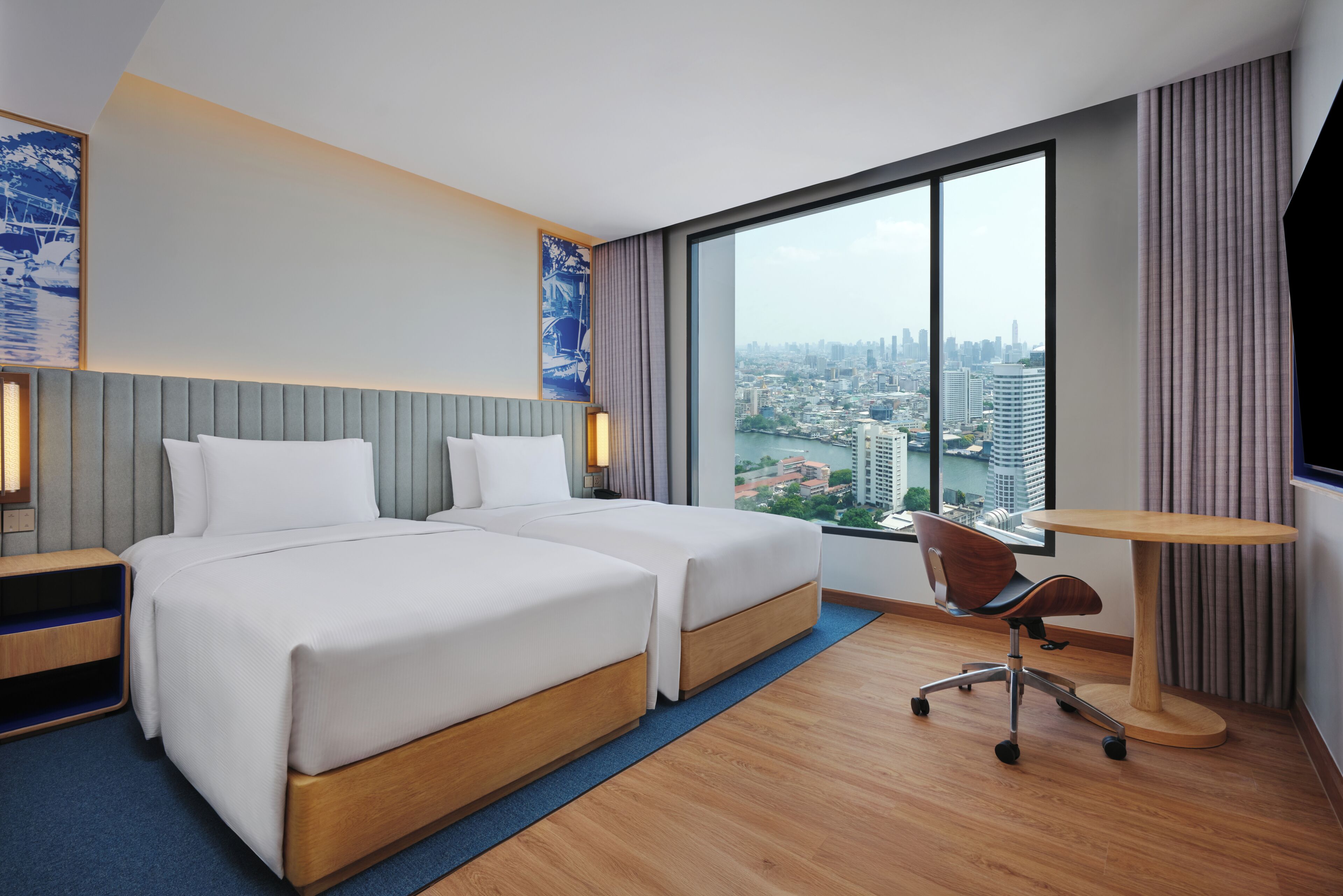 Twin Deluxe Room River View | Utsikt mot strand/hav