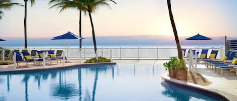 Outdoor pool, a heated pool