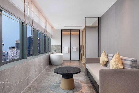 Área de sala de estar. Hilton Garden Inn Chengdu Chunxi Road Center