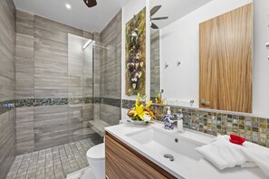 Hair dryer, towels, soap, shampoo - Avida 408 Zona Romantica (Mezcales)