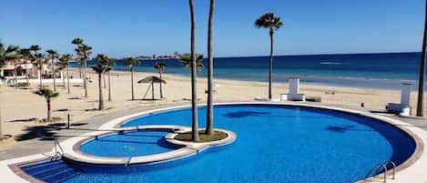 Een verwarmd zwembad