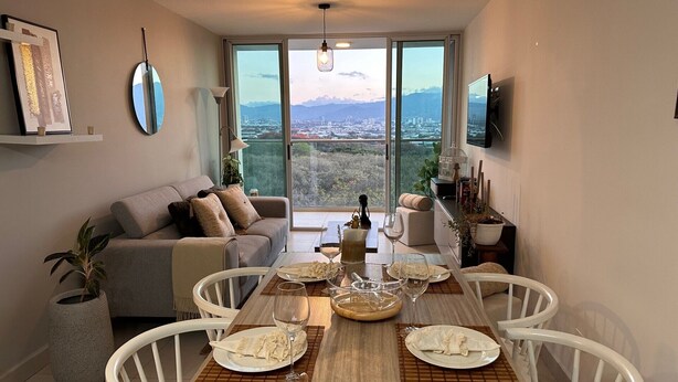 Family Apartment, City View | Living area - Tu hogar en Heredia (Rincón de Sabanilla)