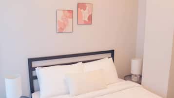 Desk, iron/ironing board, free WiFi, bed sheets