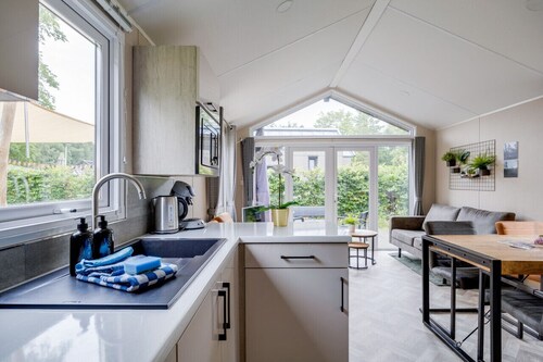 Modern chalet at the forest