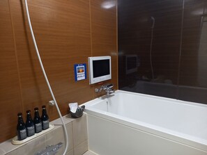 Economy Double Room | Bathroom | Separate tub and shower, free toiletries, hair dryer, bathrobes - HOTEL C-PLUS - Adults Only (Gyoda)