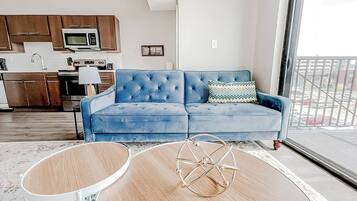Smart TV, fireplace, printers