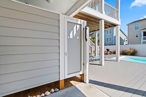 Terrace/patio - "Coastal Aloha" 4 Bedroom 3 Bath Home w/ a Private (optional heated) Pool! (Holden Beach)