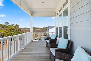 Terrace/patio - "Coastal Aloha" 4 Bedroom 3 Bath Home w/ a Private (optional heated) Pool! (Holden Beach)