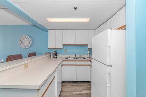 Kühlschrank, Mikrowelle, Herdplatte, Geschirrspüler