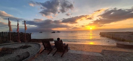 Private beach, white sand