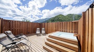 Family Quadruple Room, Multiple Beds, Mountain View | Bathroom | Designer toiletries, hair dryer, slippers, bidet