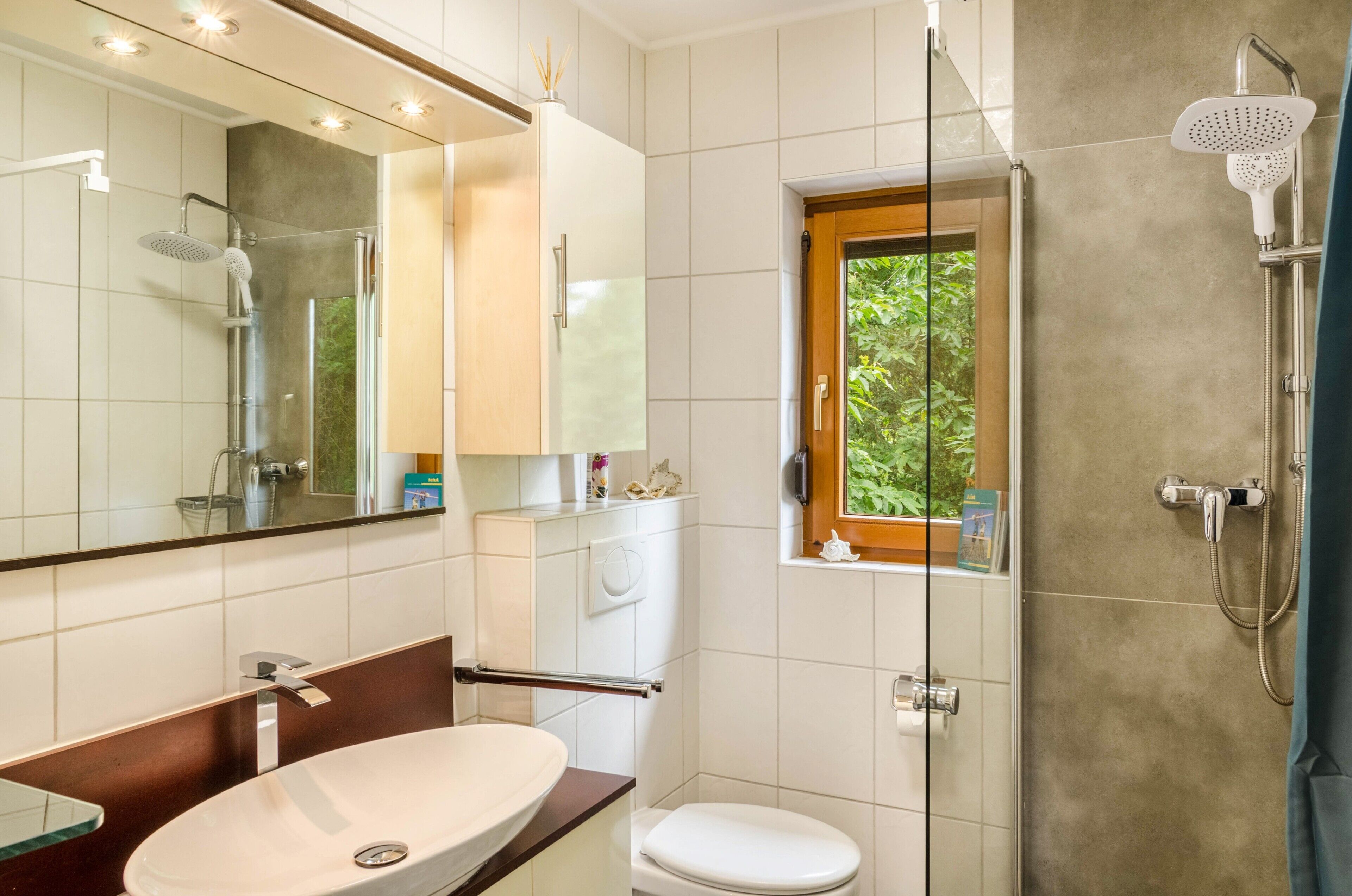 Dusche, Haartrockner, Handtücher