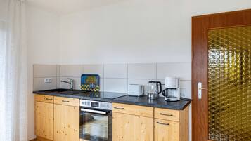 Fridge, oven, stovetop, dishwasher