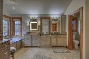 Shower, eco-friendly toiletries, hair dryer, towels