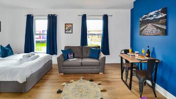 1 bedroom, iron/ironing board, travel crib, WiFi