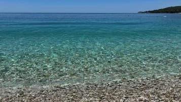 Beach nearby, white sand, 7 beach bars, rowing