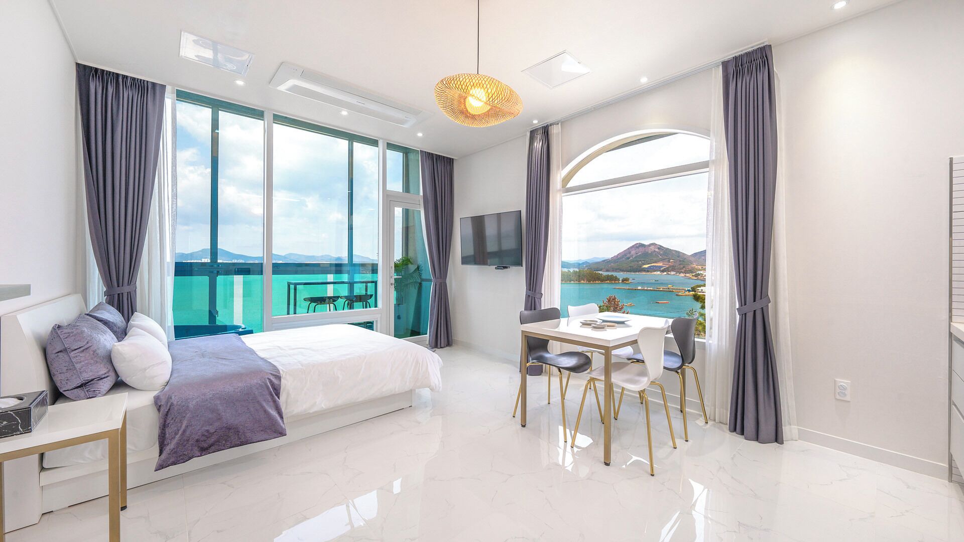 베이직룸, 침실 1개 (2F oceanview terraceroom (201)) | 1 개의 침실, 무료 WiFi
