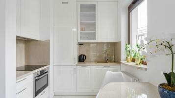 Fridge, oven, stovetop, dishwasher