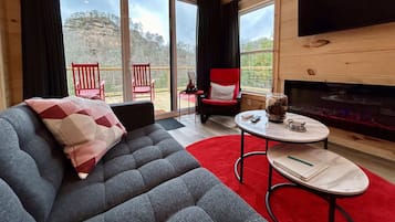 TV, fireplace, offices