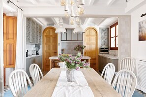 Dining - "villa in Mallorca. Infinite Blue Over the Mountains of the Serra de Tramuntana" (Deyá)