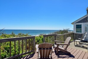 Terrace/patio - Stunning Waterfront Views, Beach steps away! (Wellfleet)
