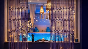 Espace de soins pour les couples, sauna, bain à remous