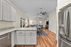 Fridge, microwave, oven, stovetop - Modern Family Retreat - Hot Tub and Fire Pit (Oak Island)