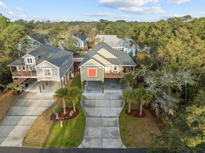 Exterior - Modern Family Retreat - Hot Tub and Fire Pit (Oak Island)