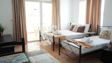 Family Studio, Terrace, Sea View | Free WiFi, bed sheets