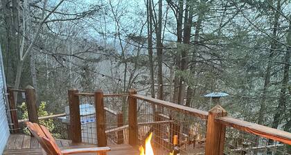 Stay on a WATERFALL! 13 Acres, Huge Deck, Bluffs, and Views You’ll Never Forget!