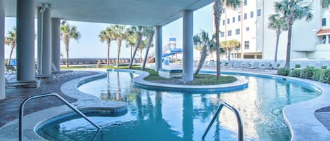 Indoor pool, a heated pool