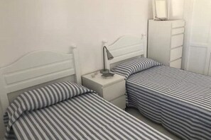 1 bedroom, iron/ironing board, bed sheets