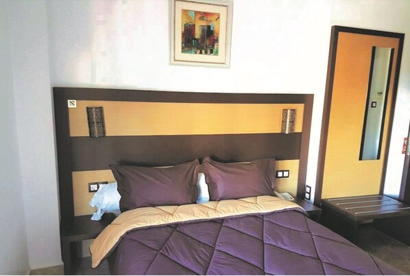 Minibar, desk, blackout drapes, free WiFi