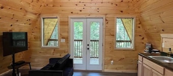 Overlook Oasis! RRG, A-frame Cabin, NEW HOT TUB, Grill! Pet friendly